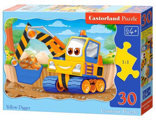 Castorland B-03464 Yellow Digger, Puzzle 30 Teile