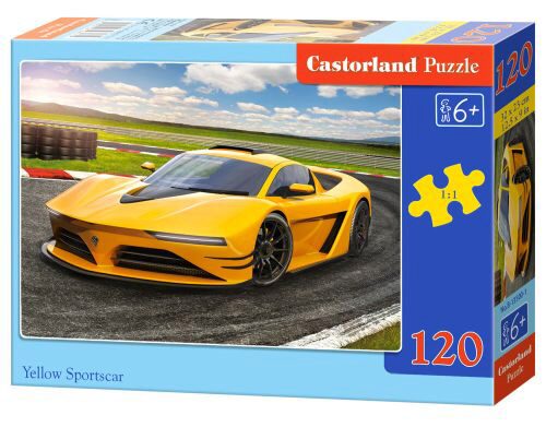 Castorland B-13500-1 Yellow Sportscar, Puzzle 120 Teile