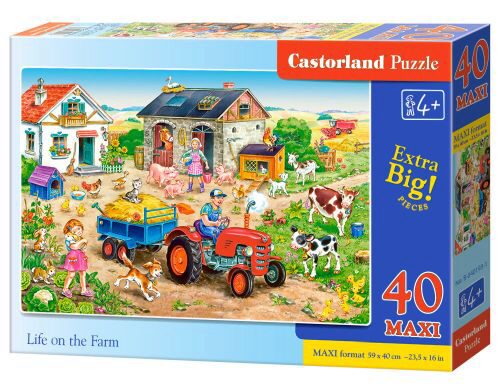 Castorland B-040193-1 Life on the Farm, Puzzle 40 Teile maxi