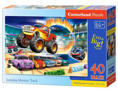 Castorland B-040308-1 Jumping Monster Truck, Puzzle 40 Teile maxi