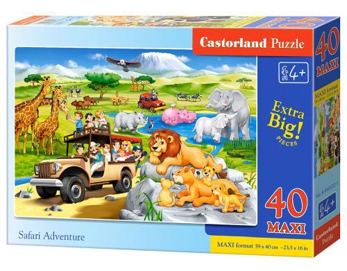 Castorland B-040322-1 Safari Adventure, Puzzle 40 Teile maxi