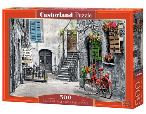 Castorland B-53339 Charming Alley with Red Bicycle, Puzzle 500 Teile
