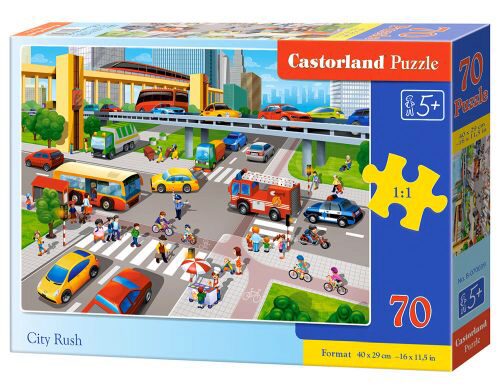 Castorland B-070039 City Rush, Puzzle 70 Teile