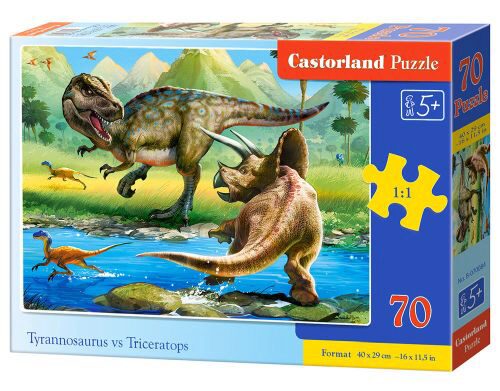 Castorland B-070084 Tyrannosaurus vs Triceratops, Puzzle 70 Teile