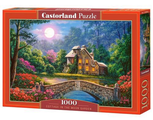 Castorland C-104208-2 Cottage in the Moon Garden,Puzzle 1000Te