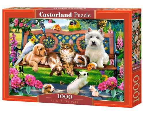 Castorland C-104406-2 Pets in the Park, Puzzle 1000 Teile