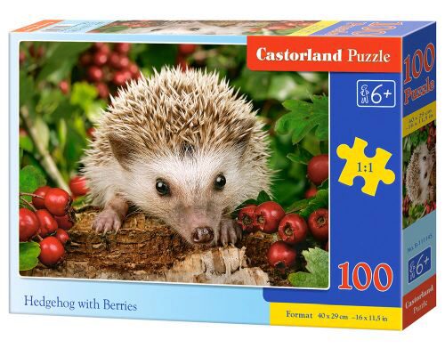 Castorland B-111145 Hedgehog with Berries, Puzzle 100 Teile