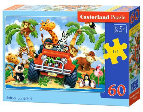 Castorland B-06793-1 Softies on Safari, Puzzle 60 Teile