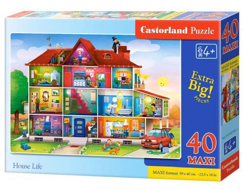 Castorland B-040346-1 House Life, Puzzle 40 Teile