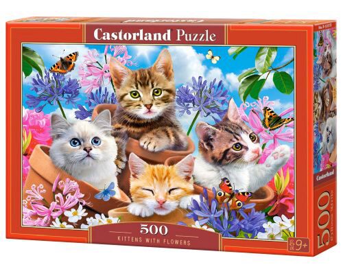 Castorland B-53513 Kittens with Flowers Puzzle 500 Teile