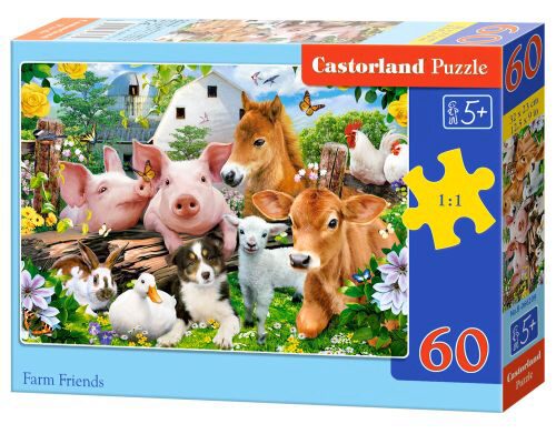 Castorland B-066209 Farm Friends , Puzzle 60 Teile