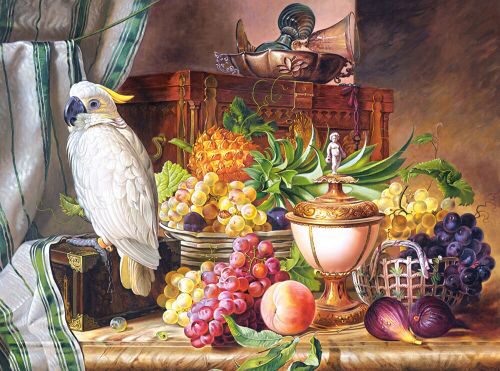 Castorland C-300143-2 Still Life With Fruit and a Cockatoo, Josef Schuster Puzzle 3000 Teile