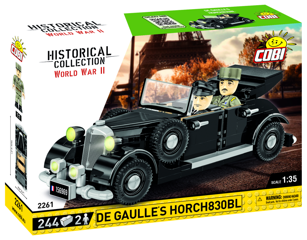 Cobi 2261 1936 Horch 830 Cabrio / 244 pcs. General Charles de Gaulles Wagen