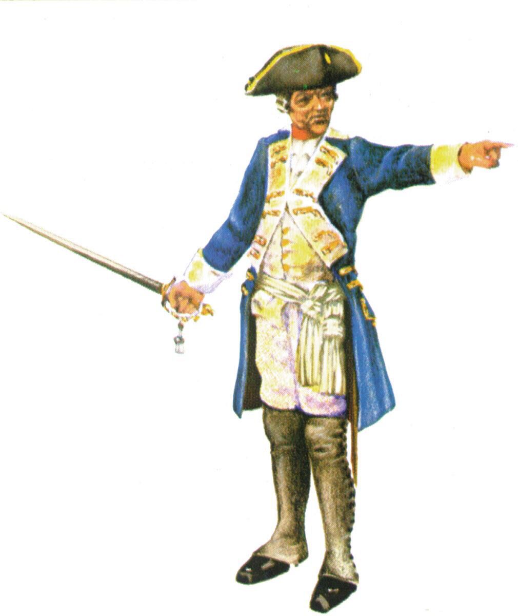 Prince August 403 Zinngiessform  Offizier Preussen 18. Jh.
