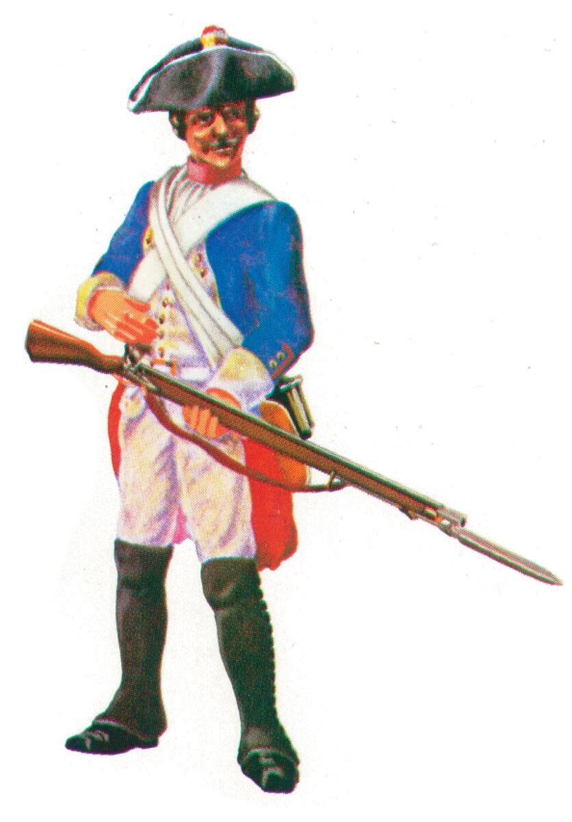 Prince August 408 Zinngiessform Musketier mit Gewehr  Preussen 18. Jh.