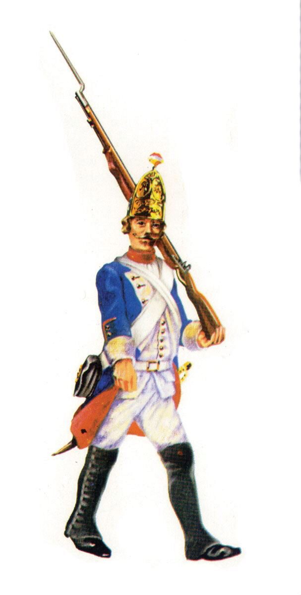 Prince August 411 Zinngiessform Grenadier marschierend  Preussen 18. Jh.