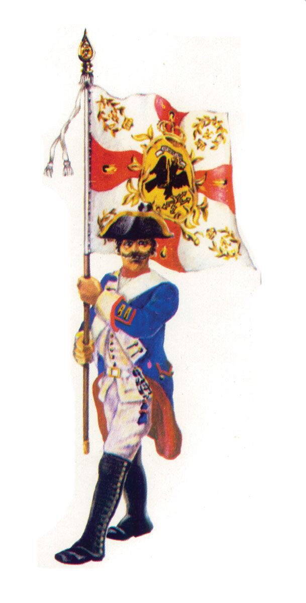 Prince August 412 Zinngiessform Prussian Musketier-Fahnenträger  Preussen 18. Jh.