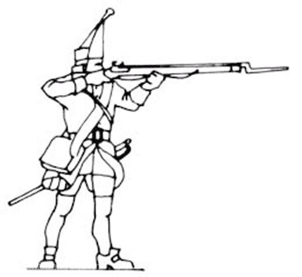 Prince August 43 Zinngiessform 18. Jh.Grenadier stehend, schiessend