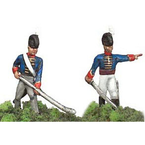 Prince August 521 Zinngiessform Napoleon Krieg 2 Artilleristen, Im Einsatz. England 18. Jh.