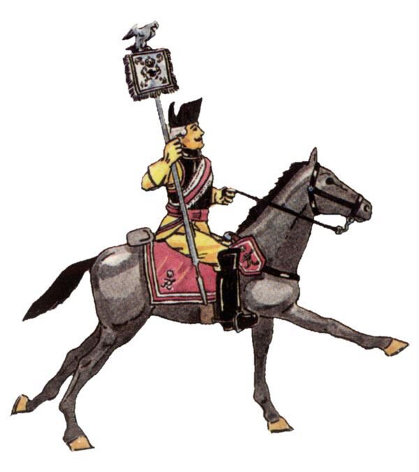 Prince August 56 Zinngiessform Standartenträger zu Pferd Preussen, Battle of Rossbach