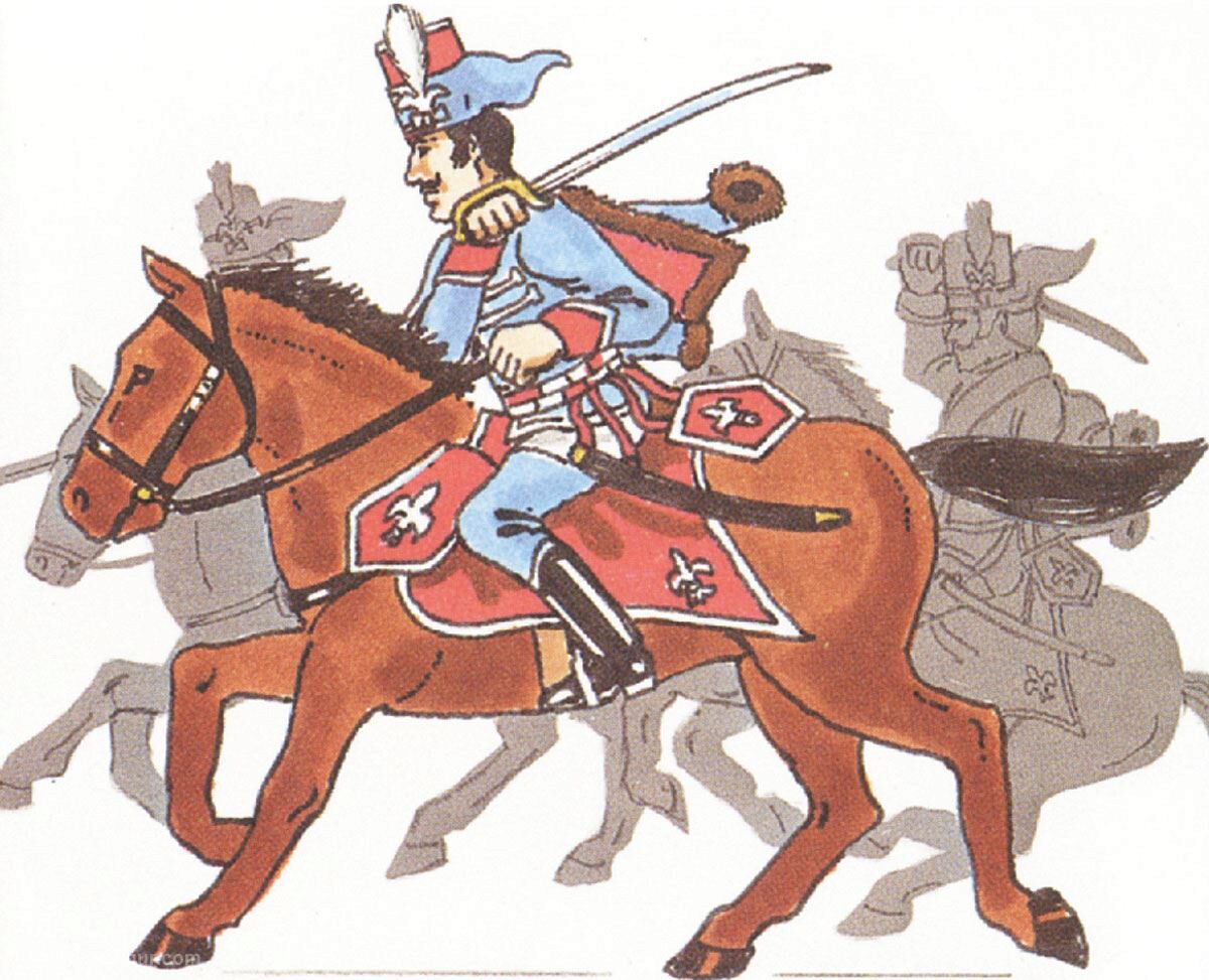 Prince August 63 Zinngiessform Husar Frankreich Battle of Rossbach