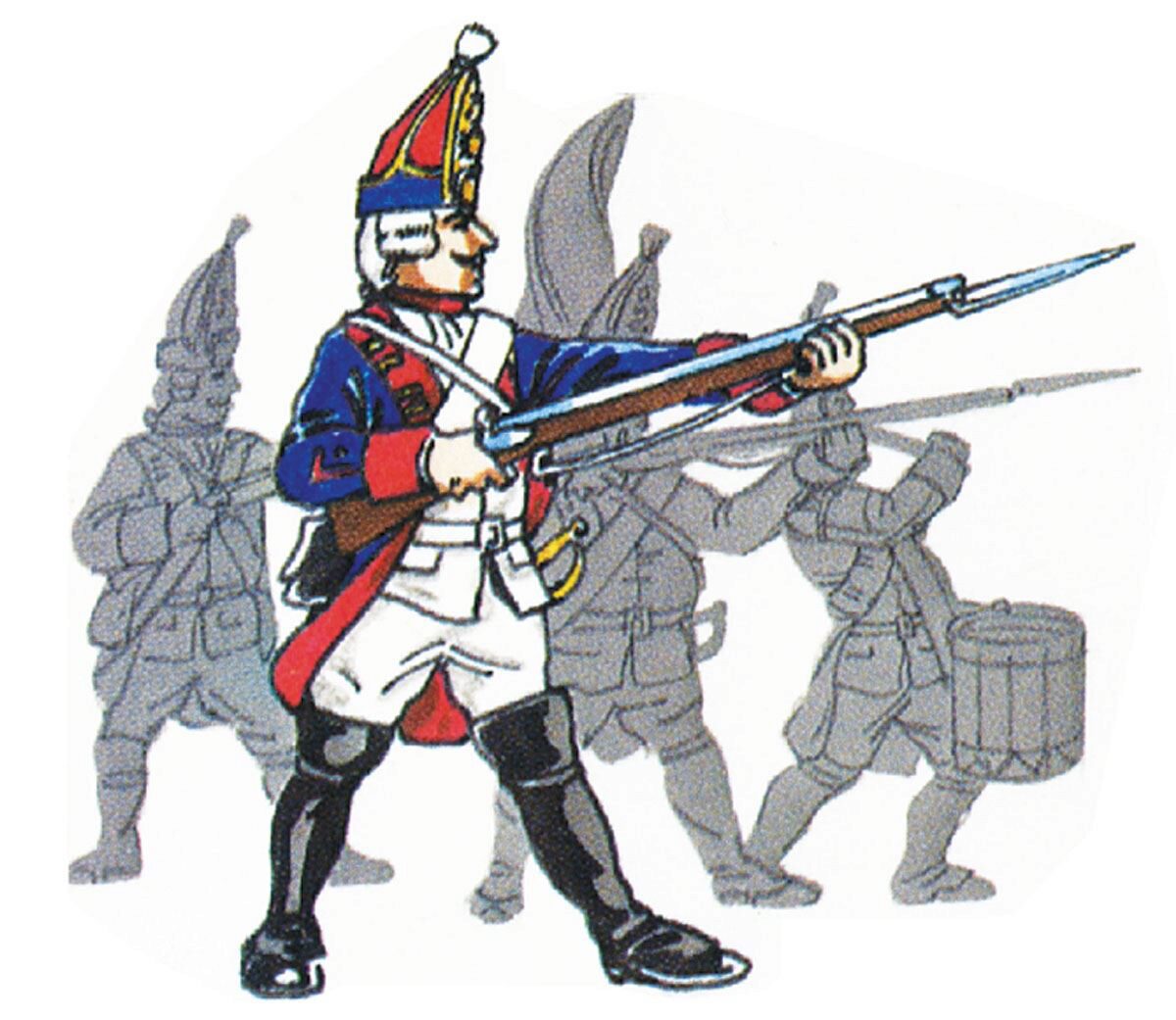 Prince August 68 Zinngiessform Grenadier, stehend Battle of Rossbach