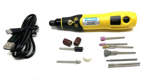 Rotacraft RC03USB Micro Akku Multiwerkzeug mit 12tlg mit USB Ladekabel
