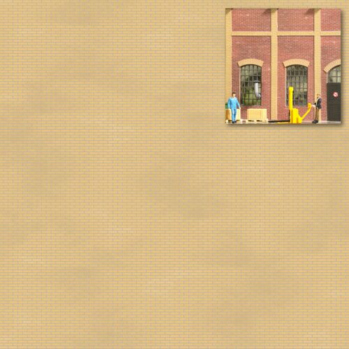 Busch 7446 Dekoplatten Ziegel hell H0/TT