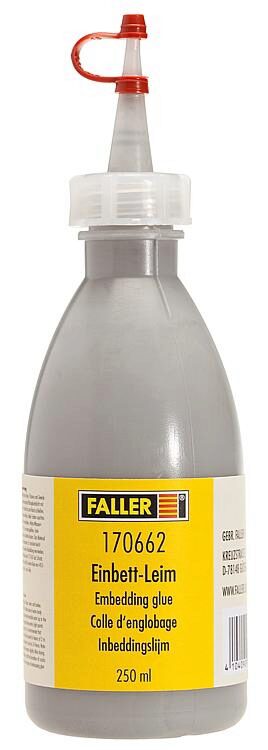 Faller 170662 Einbett-Leim, schottergrau, 250 ml
