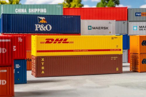 Faller 182056 40 Container DHL und XTRA