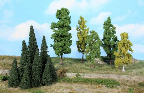 Heki 1962 Miniwald-Set, 40 Bäume und Tannen 5-18 cm