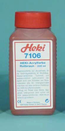 HEKI 7106 Acrylfarbe Rotbraun, 200 ml