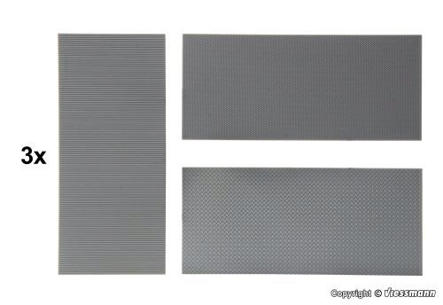 Kibri 11984 H0 Riffel-, Warzenblech, Jalousien, 3 Stück
