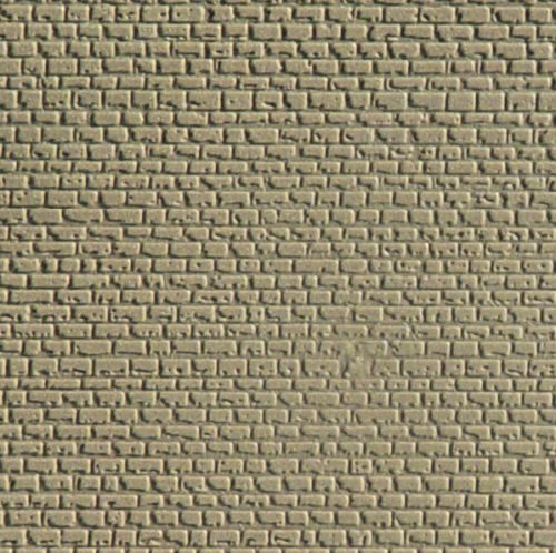 Kibri 37961 N Mauerplatte mit Abdecksteinen regelmässig, 20 x 12 cm
