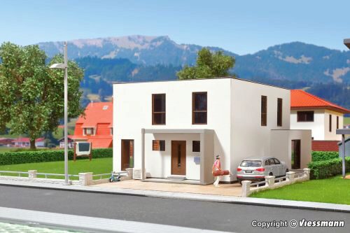 Kibri 38339 H0 Kubushaus Lina mit Terrasse - Polyplate Bausatz 