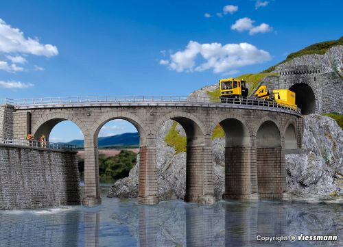 Kibri 39725 H0 Riedberg-Viadukt mit Eisbrecherpfeilern gebogen, eingleisig
