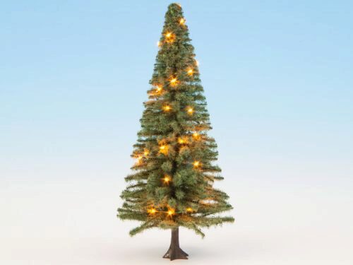 Noch 22131 Beleuchteter Weihnachtsbaum grün mit 10 LED