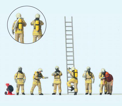 Preiser 10774 Feuerwehrleute in modern