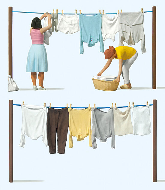 Preiser 44936 Frauen beim Wäscheaufhängen