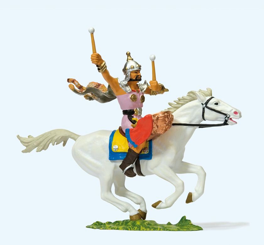 Preiser 50475 Hunne zu Pferd, Trommler