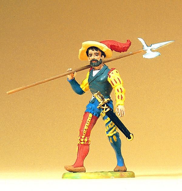Preiser 52300 Landsknecht im Marsch. mit He