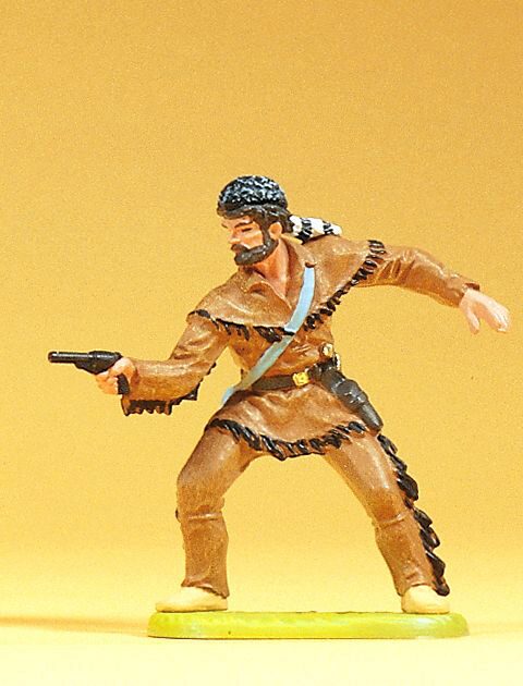 Preiser 54554 Trapper. mit Revolver schiesse