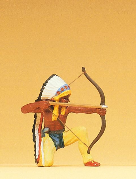 Preiser 54614 Indianer kniend. mit Bogen