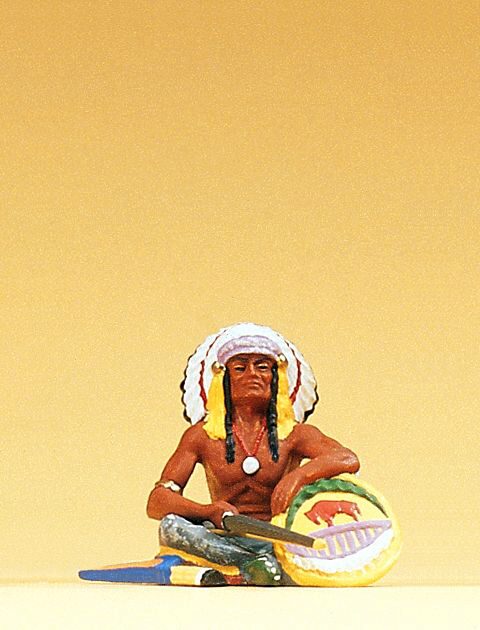 Preiser 54622 Häuptling sitzend. mit Bogen