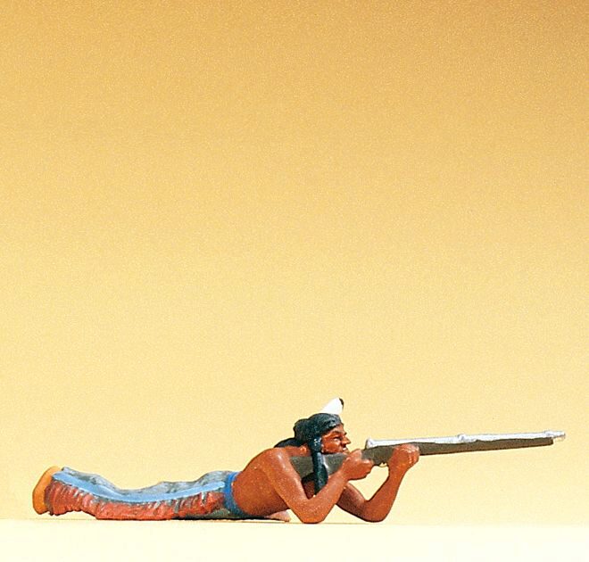 Preiser 54624 Indianer liegend. mit Gewehr
