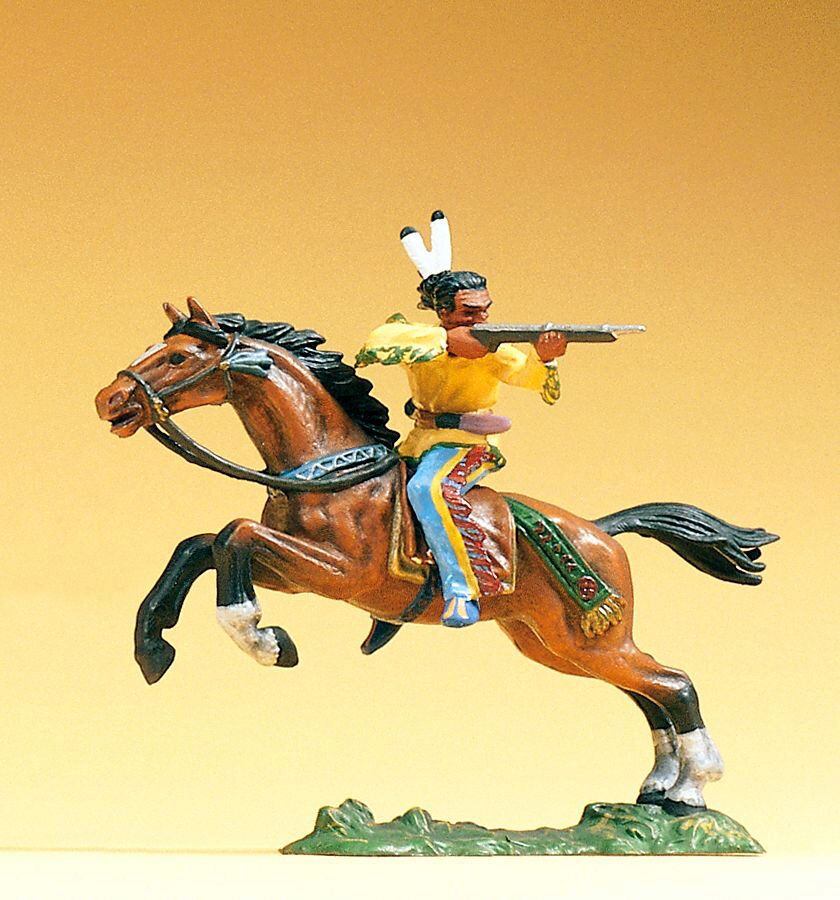 Preiser 54656 Indianer reitend. mit Gewehr