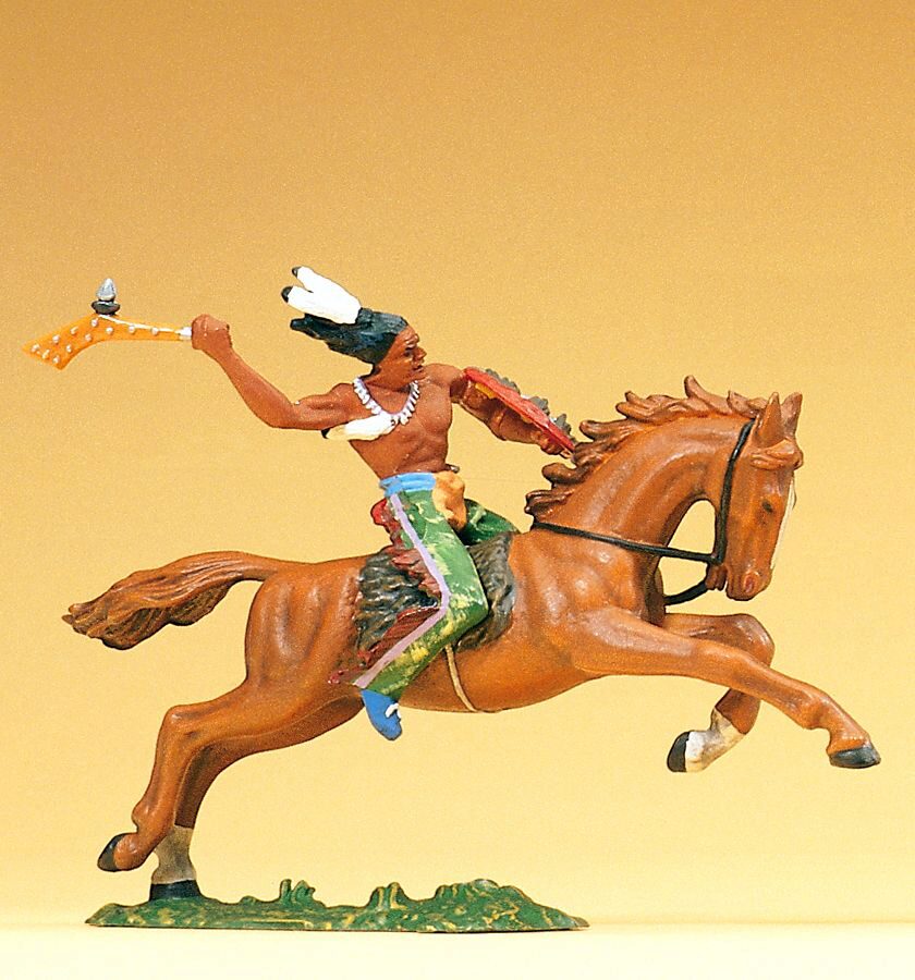 Preiser 54657 Indianer reitend. mit Keule