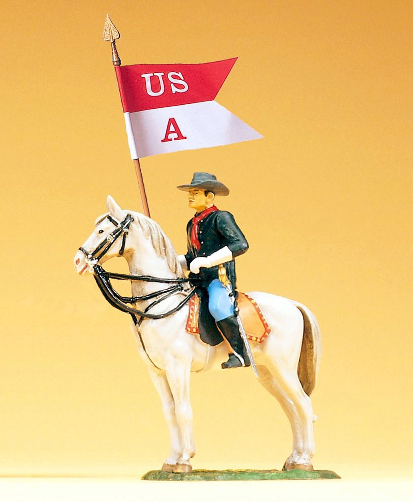 Preiser 54754 Soldat zu Pferd. mit Fahne