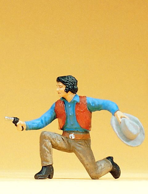 Preiser 54803 Cowboy kniend. mit Revolver