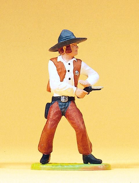 Preiser 54805 Cowboy stehend. mit Revolver